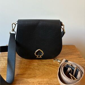 Kate Spade Black Crossbody Bag with Gold Accent